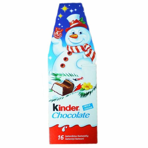 Новорічний набір Kinder Chocolate 16 батончиків 200г, Польща id_523 фото
