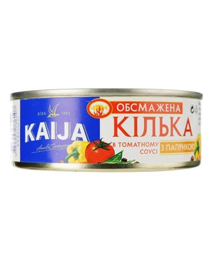 Кілька обсмажена Kaija з паприкою в томатному соусі 240г, Латвія id_8638 фото