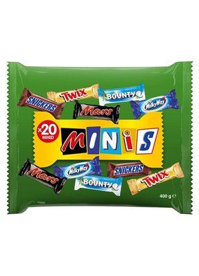 Шоколадні батончики Mini Mix Chocolate Twix Snickers Bounty Mars Snack 400г, Бельгія id_2840 фото