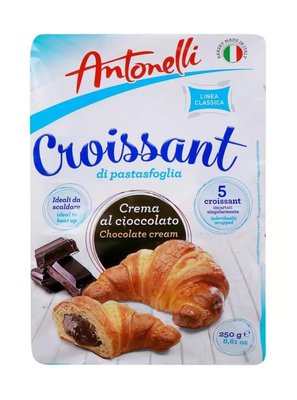 Круасани Antonelli Croissant Chocolate Cream з шоколадною начинкою 5 шт 250г, Італія id_8689 фото