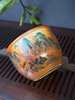 Піала "Тисячу миль чайних гір" керамічна високотемпературного випалу автентична 150мл, Китай id_9153 фото