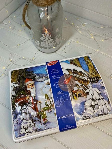 Цукерки шоколадні Piasten різдвяні в металевій скринці 360г Німеччина id_437 фото