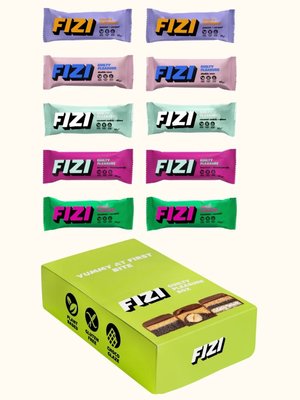 Набір батончиків FIZI Guilty Pleasure асорті без цукру та глютену 5 видів по 2шт id_8029 фото