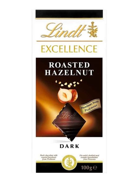 Шоколад темний Lindt Excellence Hazelnut зі смаженим фундуком 100г, Франція id_8134 фото