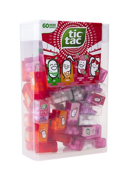 Драже Tic Tac Travel Exclusive Iconic Maxi Strawberry 60 Mini Boxes велика упаковка 228г, Італія id_9834 фото