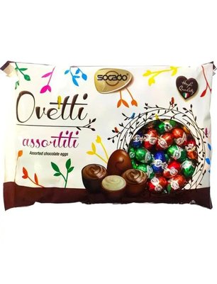Асорті шоколадних цукерок яєчок Socado Ovetti Assortiti 1кг, Італія id_8593 фото