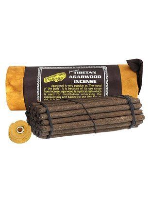 Натуральні тибетські пахощі ручної роботи Tibetan Agarwood (Тибетське Агарове Дерево) 30шт з підставкою, Непал id_12142 фото
