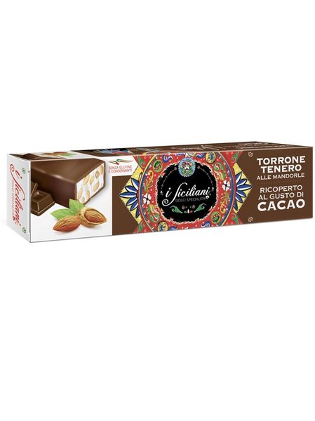 Торроне з мигдалем та какао Torrone tenero alle mandorle ricoperto al gusto di cacao 150г, Італія id_10433 фото