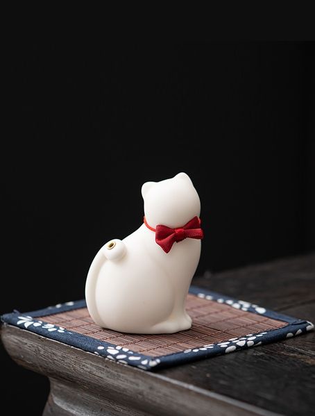 Підставка для пахощів "Кіт джентльмен" порцелянова для чайної церемонії, Китай id_9077 фото