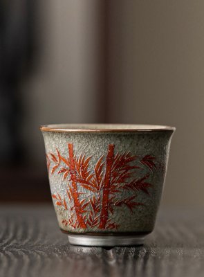 Піала Крижана глазур ручної роботи колекційна в японському стилі 40мл, Китай id_8901 фото