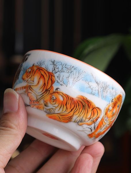 Піала Благословіння тигра для чайної медитації ручної роботи 120 мл, Китай id_8902 фото