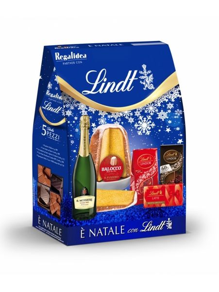 Високоякісний подарунковий набір із 5 компонентів Lindt E' Natale Blu, Італія id_10409 фото