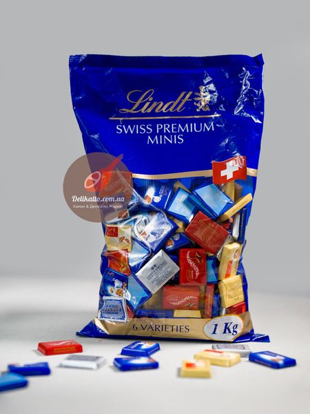Міні-шоколадки Lindt Napolitains асорті 6 видів 1кг, Німеччина id_320 фото