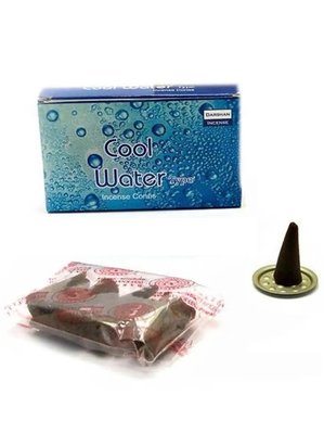 Ароматичні конуси Cool Water - Incense Cones Darshan освіжаючий аромат 10шт. Індія id_9744 фото