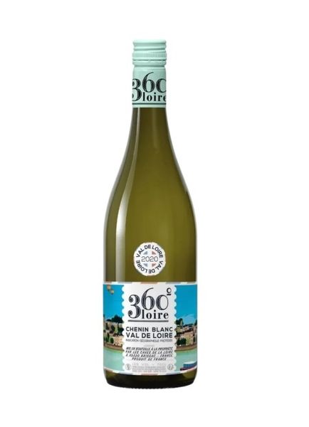 Столове вино Шенен Блан біле сухе 360° Val de Loire Chenin Blanc IGP Долина Луари 0.75л Франція id_3357 фото