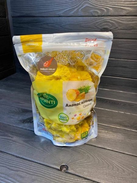 Кільця ананасу сушені Amanti Premium без цукру натуральні 500г id_531 фото
