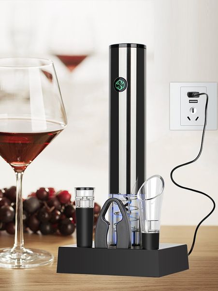 Великий подарунковий набір для вина Electric Wine Bottle Opener Gift Set із 6 складових id_10465 фото