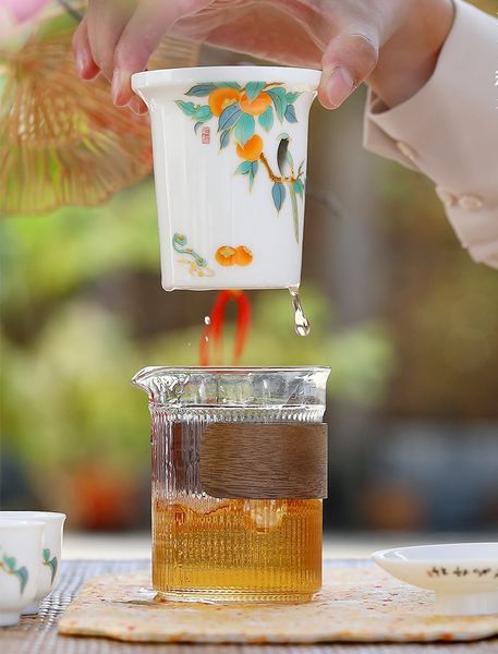 Дорожній набір посуду "Фенікс в імператорському саду" для чайної церемонії та медитації, Китай id_9060 фото