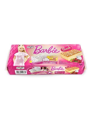 Бісквіт з полунично-йогуртовим кремом Freddi Barbie +70 наклейок для нігтів 10шт 250г, Італія id_8699 фото