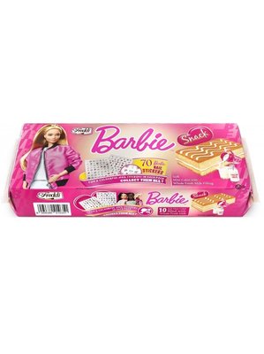 Бісквіт з молочним кремом Freddi Barbie +70 наклейок для нігтів 10шт 250г, Італія id_8700 фото