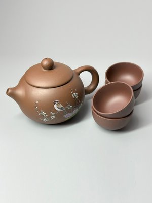Автентичний ісинський чайник Весняний омелюх 180мл та 4 піали 35мл, Китай id_8855 фото