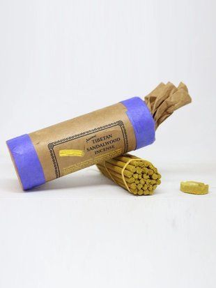 Натуральні тибетські пахощі ручної роботи Tibetan Sandalwood (Тибетський Сандал) 30шт з підставкою, Непал id_12133 фото