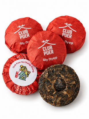 Відбірний палацовий Шу Пуер - Club Puer від Ча Шу Ван: бадьорить, знімає втому та дарує ясність думки 5шт по 7г, Китай id_12040 фото