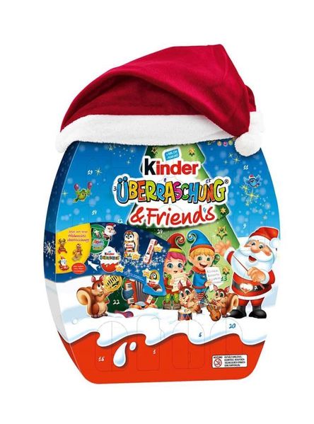 Солодкий адвент календар Kinder Uberraschung and Friends новорічний 404г, Німеччина id_482 фото