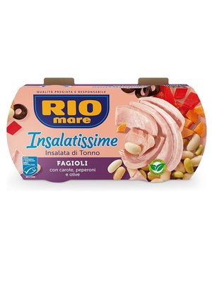 Салат з тунцем Rio Mare Insalatissime Fagioli з овочами та бобами 2шт по 160г, Італія id_9588 фото