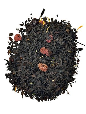 Натуральний чай Лісова Ягода: Чорний цейлонський чай з малиною, журавлиною та лісовими ягодами 50г. id_9642 фото