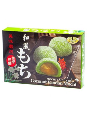 Японські тістечка Мочі Royal Family Coconut Pandan Mochi з кокосовим панданом 210г, Тайвань id_2952 фото