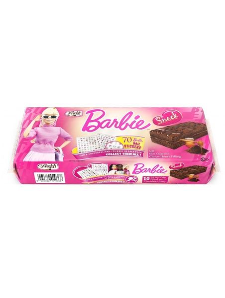 Шоколадний бісквіт з медом Freddi Barbie +70 наклейок для нігтів 10шт 250г, Італія id_8701 фото