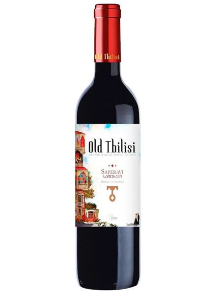 Вино Old Tbilisi Saperavi червоне сухе 13% 0.75л Грузія id_109 фото