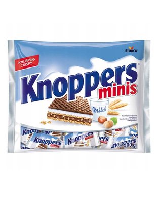 Шоколадні міні вафлі Knoppers minis з начинкою та фундуком 200г, Німеччина id_8767 фото