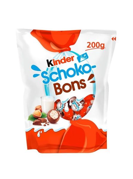 Шоколадні яєчка Kinder Schoko Bons з кремово-фундучною начинкою 200г, Бельгія id_2867 фото