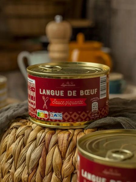 Телячий язик в пікантному соусі Langue De Boeuf Sauce Piquante м'ясна консерва 326г, Франція id_285 фото