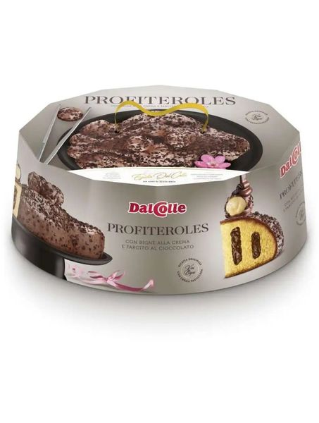 Панеттоне Dalcolle Profiteroles в шоколадній глазурі з шоколадним кремом 750г, Італія id_8872 фото