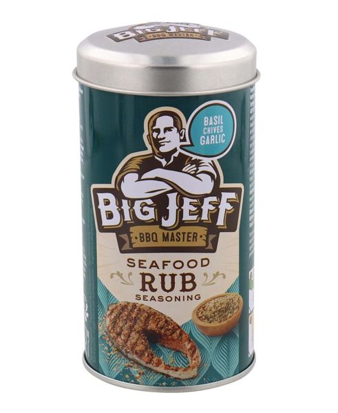 Приправа для риби та морепродуктів Big Jeff BBQ Master Seafood Rub Seasoning ж/б 100г, Нідерланди id_7953 фото