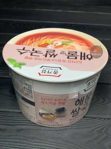 Локшина швидкого приготування Jongga з морепродуктами в склянці 92г, Корея id_1089 фото
