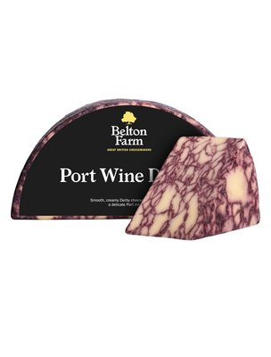 Сир Чеддер з портвейном та чорницею Belton Farm Port Wine Derby, Великобританія id_800 фото