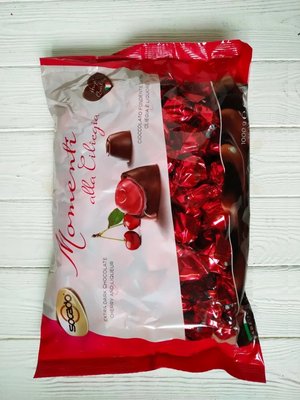 Цукерки Socado Cherry вишня в екста чорному шоколаді з лікером 1кг, Італія id_8555 фото