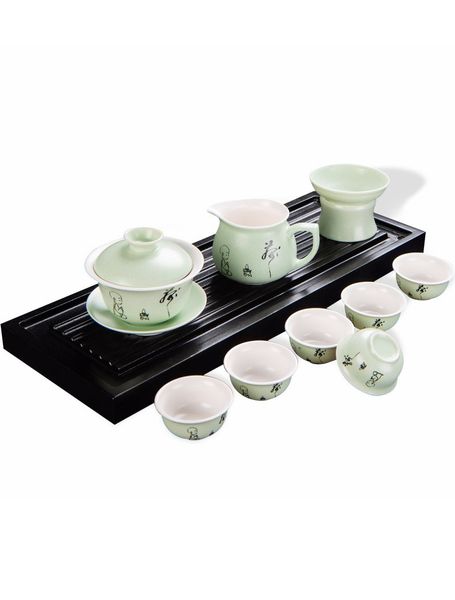 Набір для чайної церемонії на 6 персон "Домашній подарунок" світло-зелений, Китай id_2349 фото