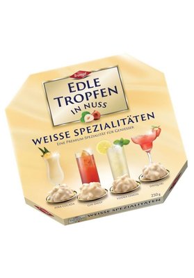 Шоколадні цукерки з елітним алкоголем Trumpf Edle Tropfen In Nuss Weisse Spezialitaten 250г, Німеччина id_3007 фото