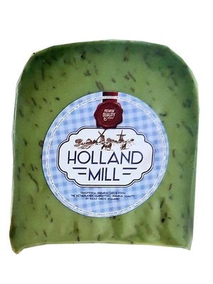 Сир Гауда Holland Mill Green Pesto зі смаком зеленого песто 250г, Нідерланди id_7893 фото