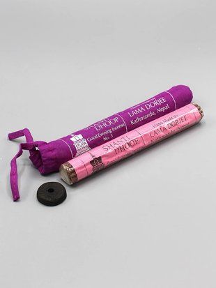 Натуральні тибетські пахощі ручної роботи Shanti dhoop Good Evening Incense - Вечірні 19+шт з підставкою, Непал id_12152 фото