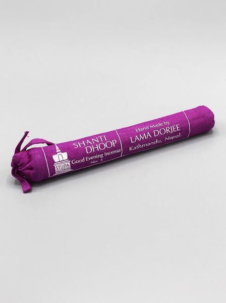 Натуральні тибетські пахощі ручної роботи Shanti dhoop Good Evening Incense - Вечірні 19+шт з підставкою, Непал id_12152 фото