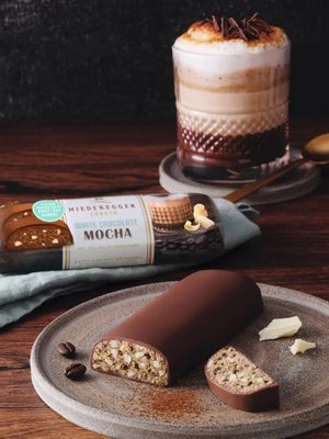 Марципановий батончик Niederegger White Chocolate Mocha в молочному шоколаді з білим шоколадом і кавою мокко 125г, Німеччина id_10267 фото