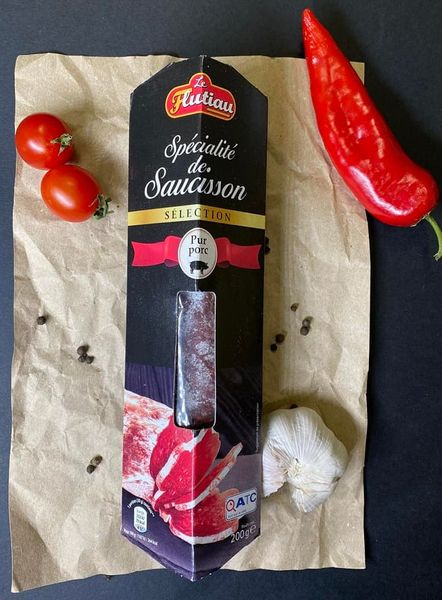 Сиров'ялена ковбаса Le Flutiau specialite de saucisson 200г делікатесна без сала, Франція id_216 фото