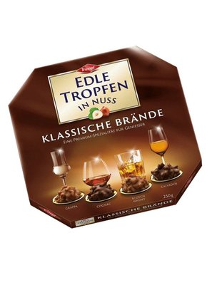 Шоколадні цукерки з елітним алкоголем Trumpf Edle Tropfen In Nuss Klassische Brande 250г, Німеччина id_3009 фото