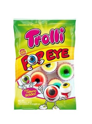 Желейні цукерки з кислою начинкою Trolli Popeye Очі 75г, Німеччина id_3419 фото